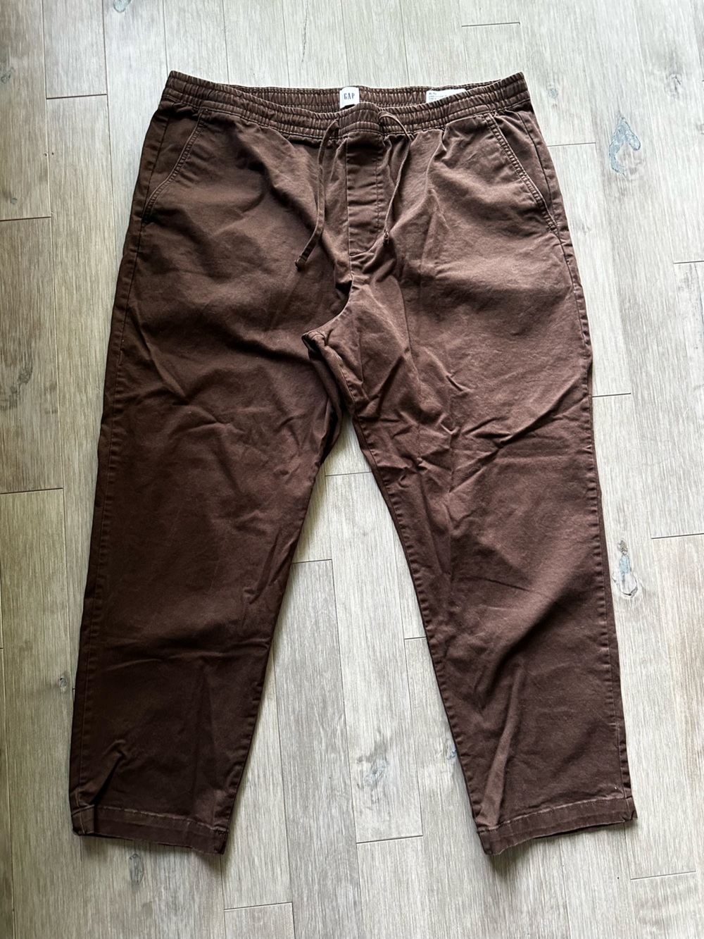 GAP Easy Essential Pant Brown Chocolate Drawstring Track Jogger Pants Size XL